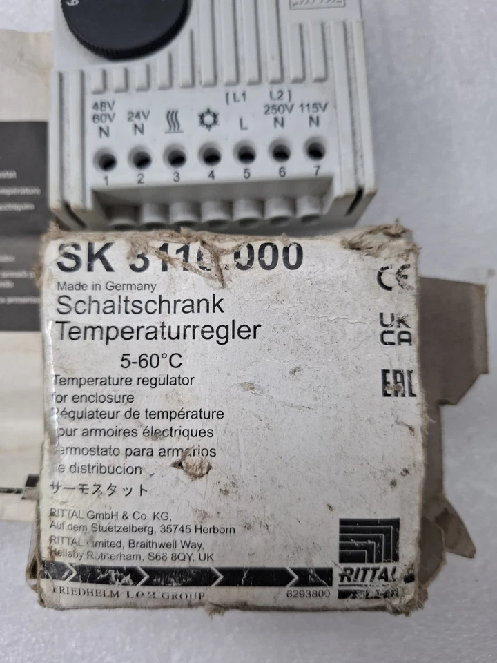 Rittal enclosure internal temperature controller SK 3110.000 temp. Controller